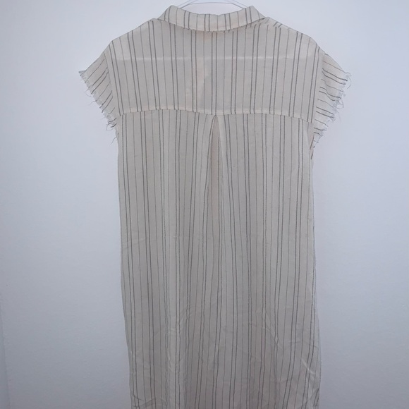 NWT Mystree Button Down Raw Hem Shortsleeve Dress - Picture 5 of 8